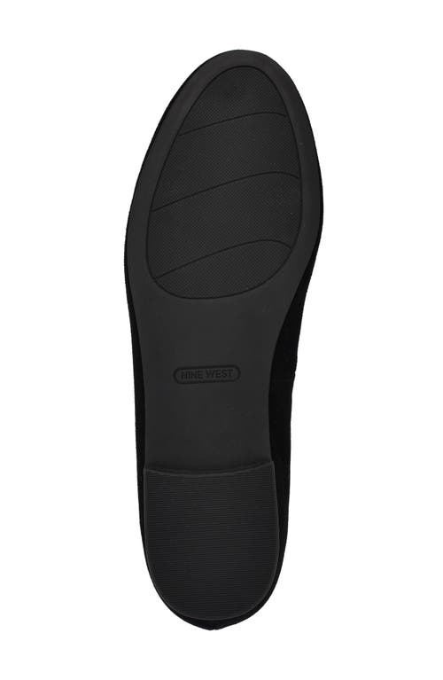 Nine West Renold Loafer In Black Suede