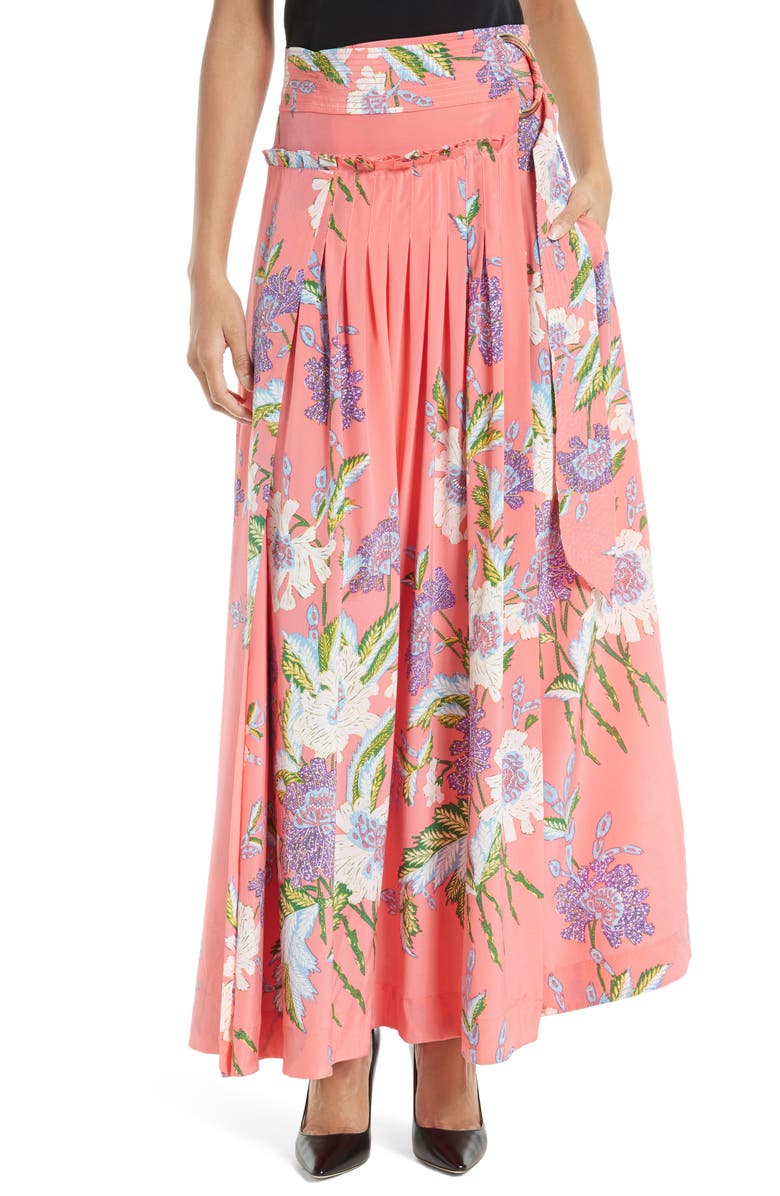 Diane von Furstenberg Floral Silk Maxi Skirt | Nordstrom