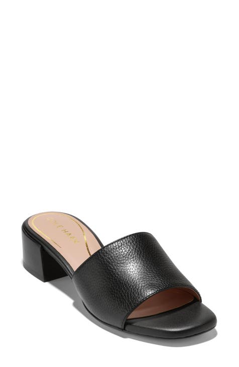 Calli Single Band Block Heel Slide Sandal (Women)