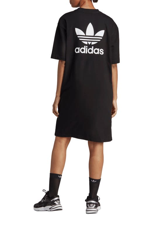 Adidas Originals Trefoil Cotton T-shirt Dress In Black