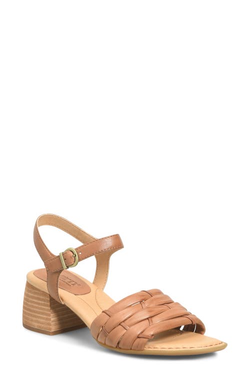 Shonie Ankle Strap Sandal in Brown Leather