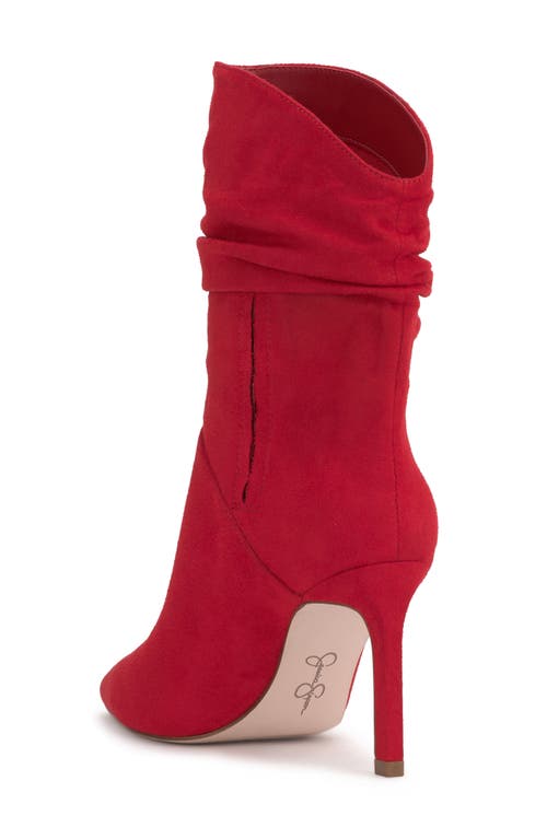 Jessica Simpson Elisti Womens Pull On Stiletto Mid-calf Boots In Red Muse
