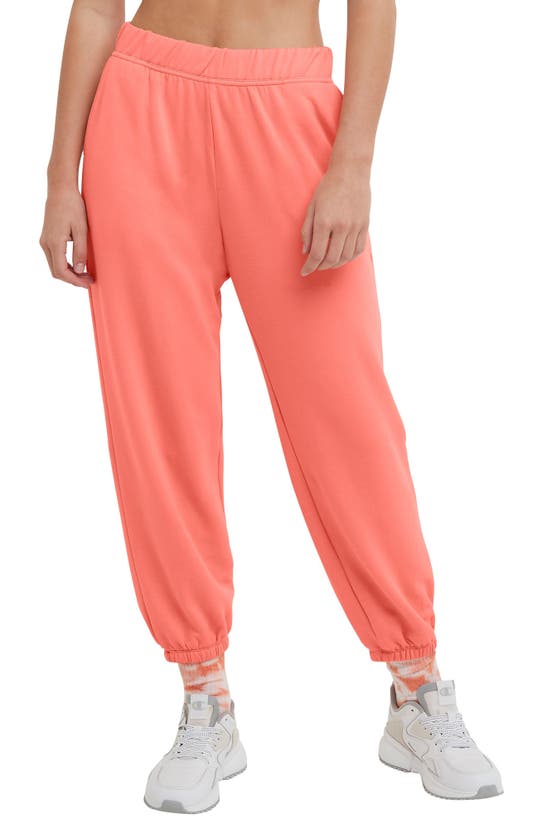 Champion Logo-patch Track Pants In Sugar Peach