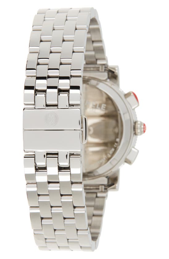 Shop Michele Sport Sail Diamond Bracelet Watch, 42mm In Silver