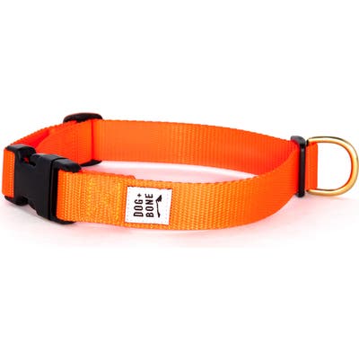 Dog + Bone Snap Collar, Orange