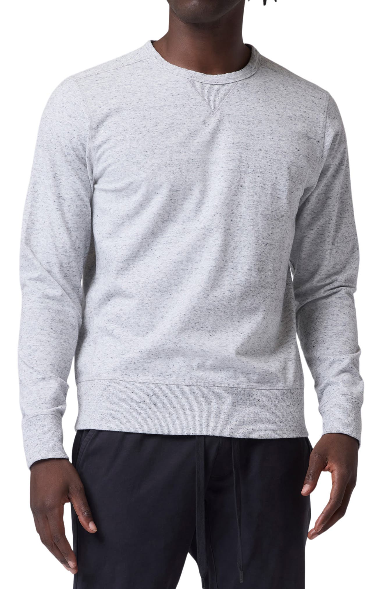 plain grey crew neck