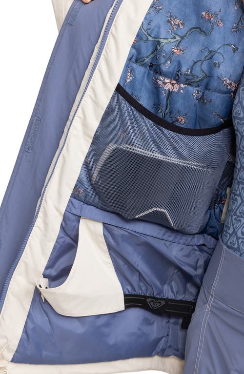 Roxy Chloe Kim Water Resistant Hooded Insulated Jacket In Wild Wind
