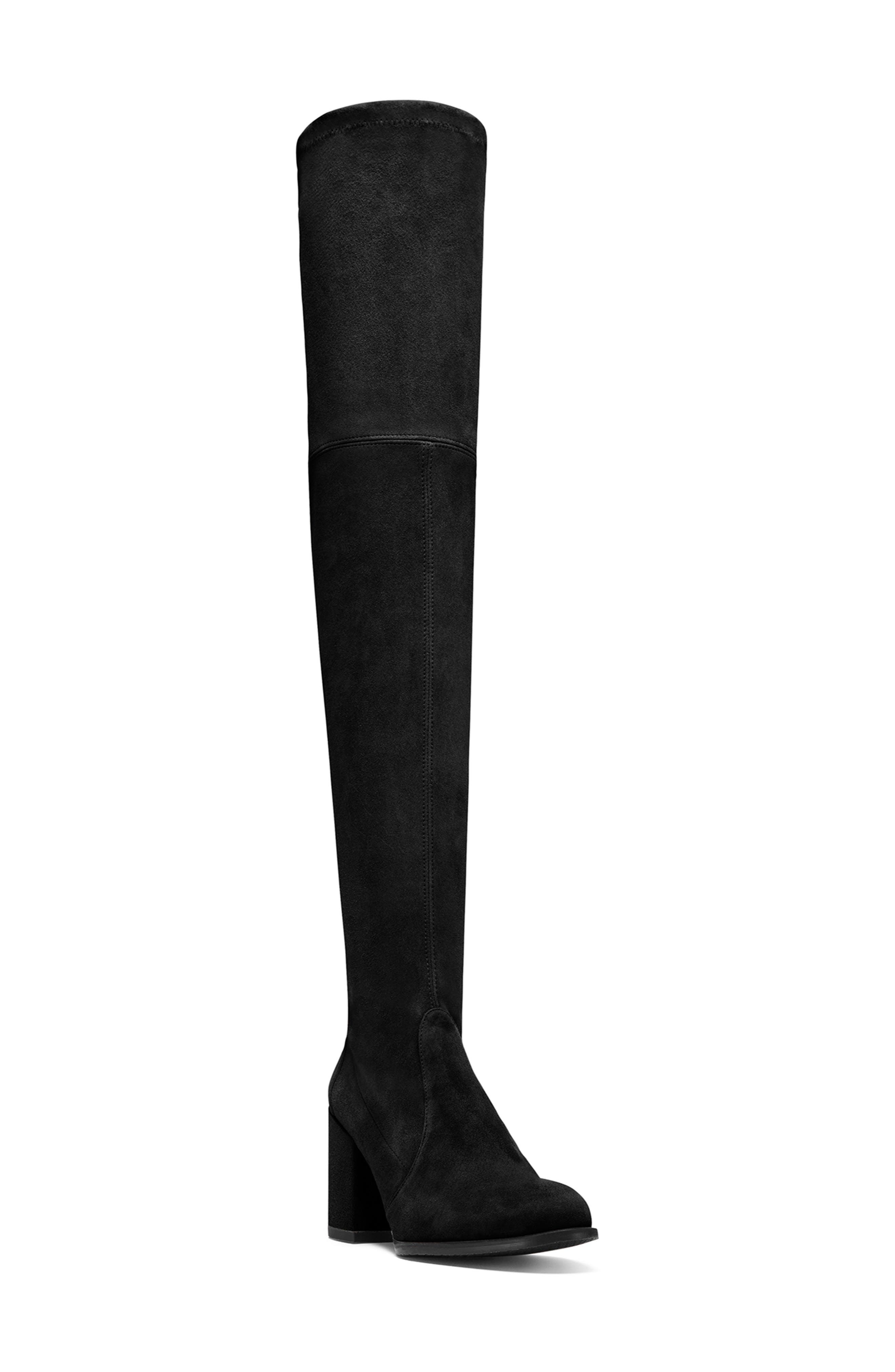 womens black over the knee flat boots