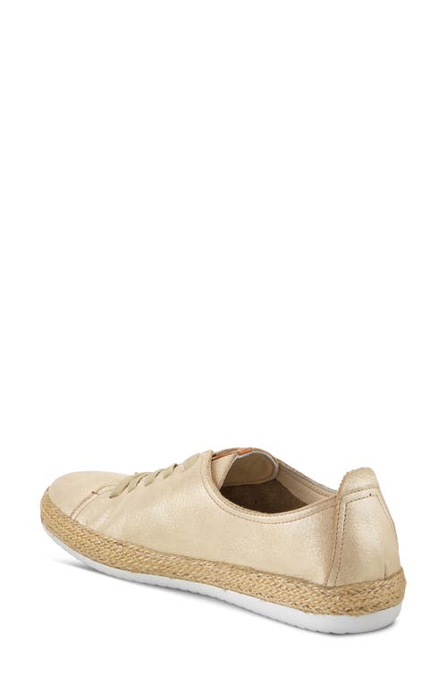 Spring Step Eloya Espadrille Sneaker In Gold Metallic