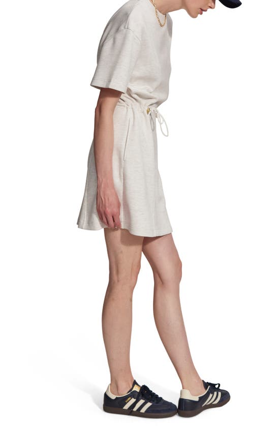 Shop Varley Maple Heathered Short Sleeve Sweater Dress In Ivory Marl