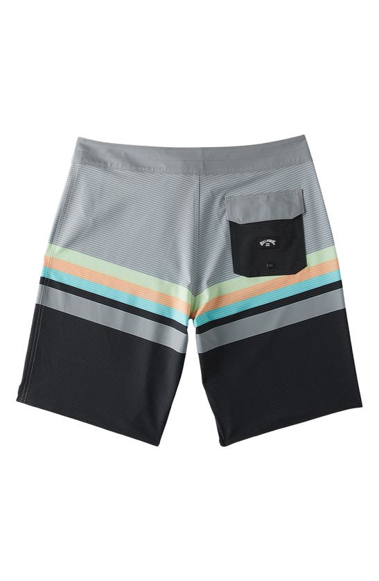 Shop Billabong Kids' All Day Stripe Pro Board Shorts In Graphite