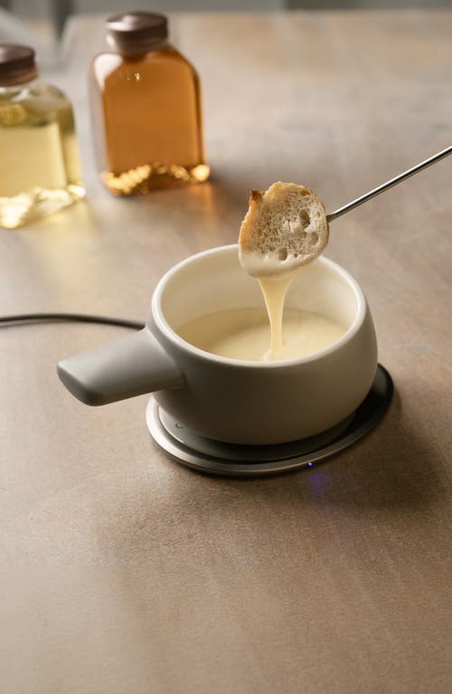 Ohom Fondi Self-heating Fondue Set In Soft Gray