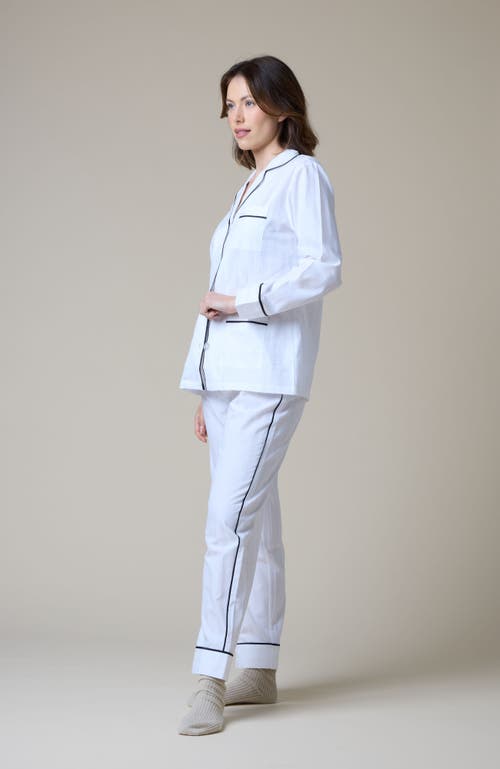 Kip. Kip Premium Cotton Pajama Set In Monochrome