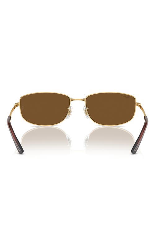 Ray Ban Ray-ban 56mm Irregular Sunglasses In Gold/brown