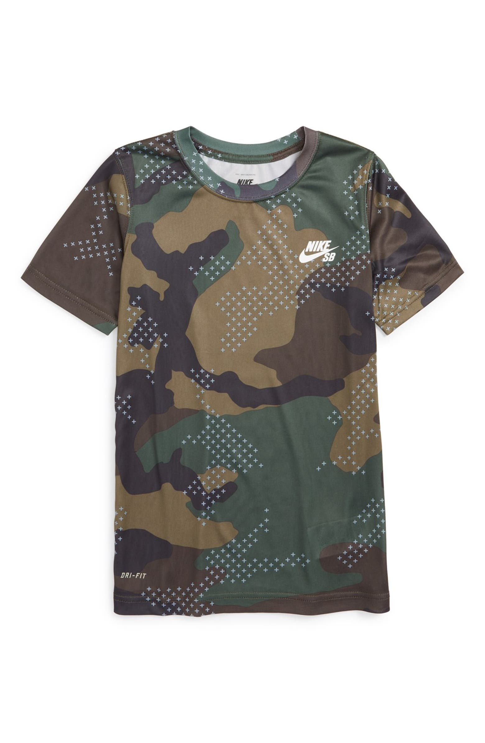 Nike Camo Print Dri-FIT T-Shirt (Big Boys) | Nordstrom
