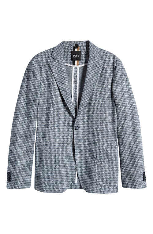 HUGO BOSS BOSS HANRY HOUNDSTOOTH LINEN & COTTON BLEND SPORT COAT