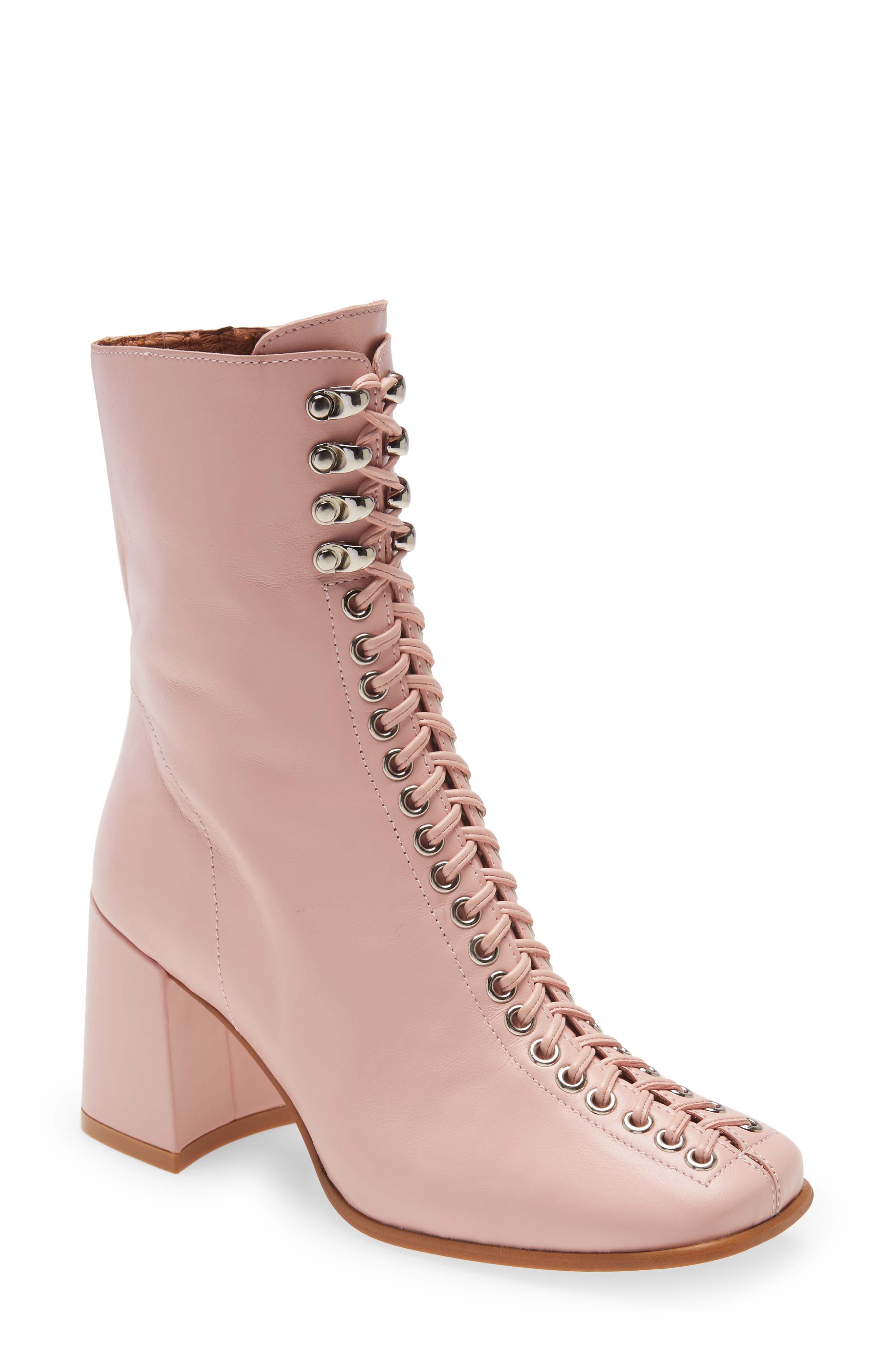 blush pink booties