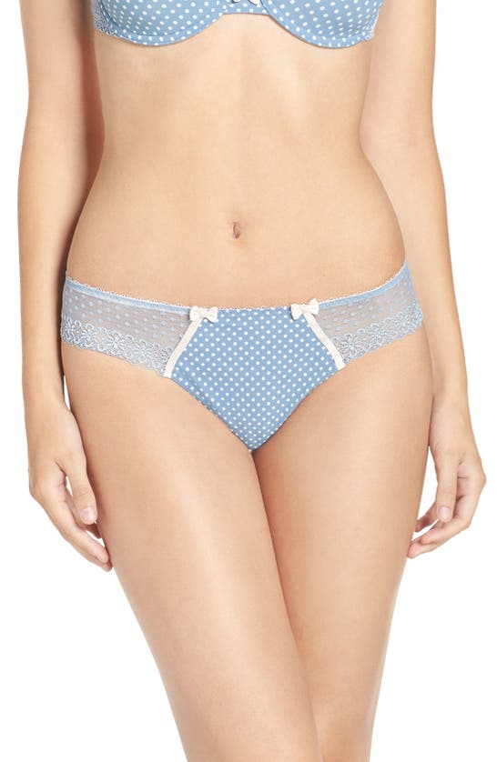 Shop Passionata By Chantelle 'lovely Passion' Lace Back Tanga In Mist Grey