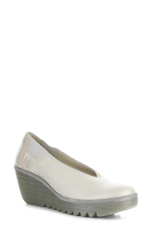 Yoza Wedge Ballet Shoe in 013 Silver Borgogna