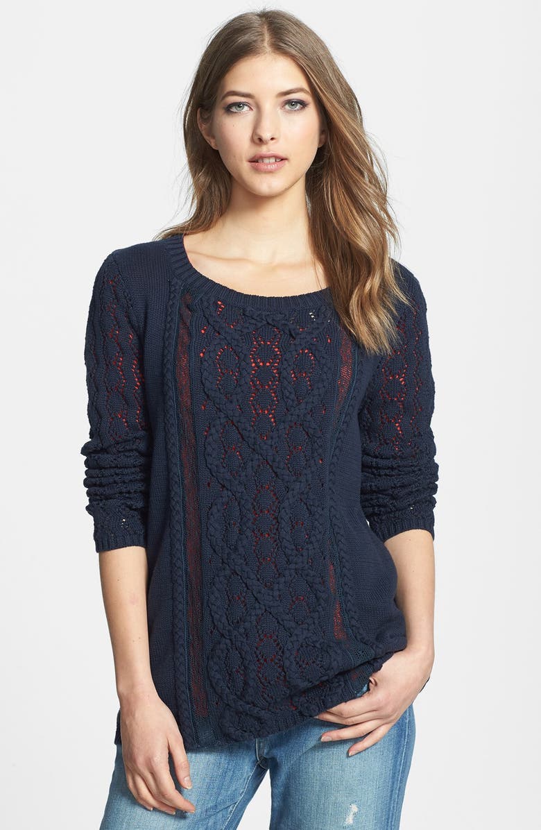 Hinge® Open Cable Knit Sweater Nordstrom