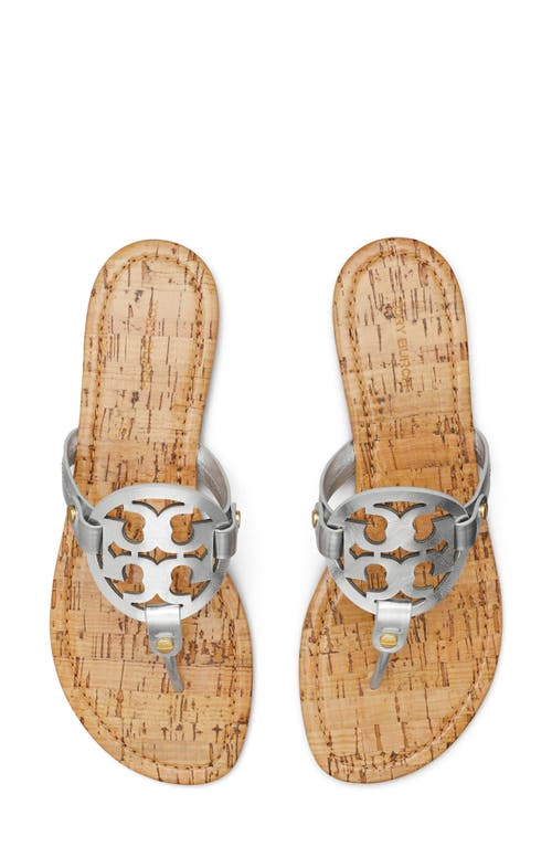 Tory Burch Miller Sandal In Silver/natural