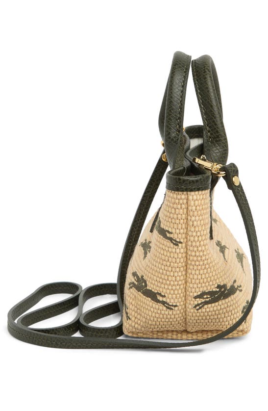 Shop Longchamp Le Pliage Panier Basket Bag In Khaki