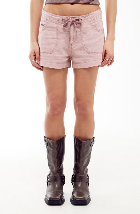 Shop Bdg Urban Outfitters Five Pocket Linen Blend Shorts In Pink