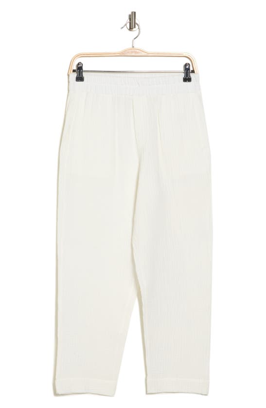 C&c California Sabina Cotton Gauze Ankle Pants In White