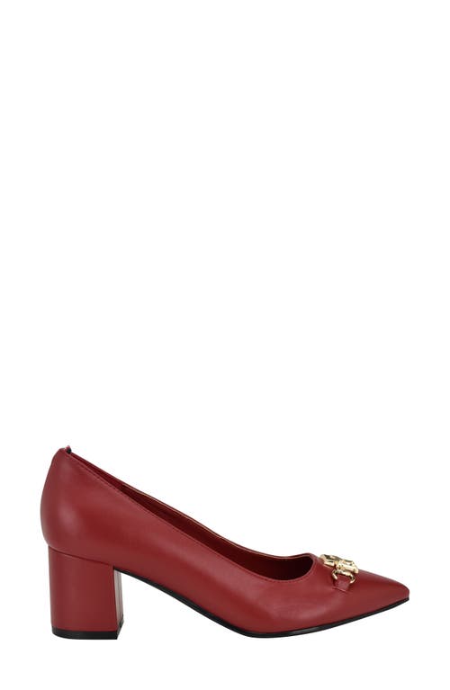 Tommy Hilfiger Nanya Pointed Toe Pump In Dark Magma
