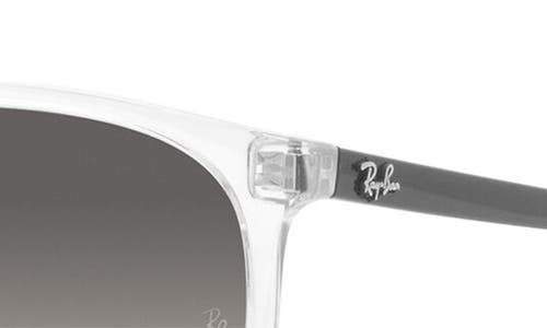 Shop Ray Ban Ray-ban 56mm Gradient Square Sunglasses In Transparent/grey Gradient