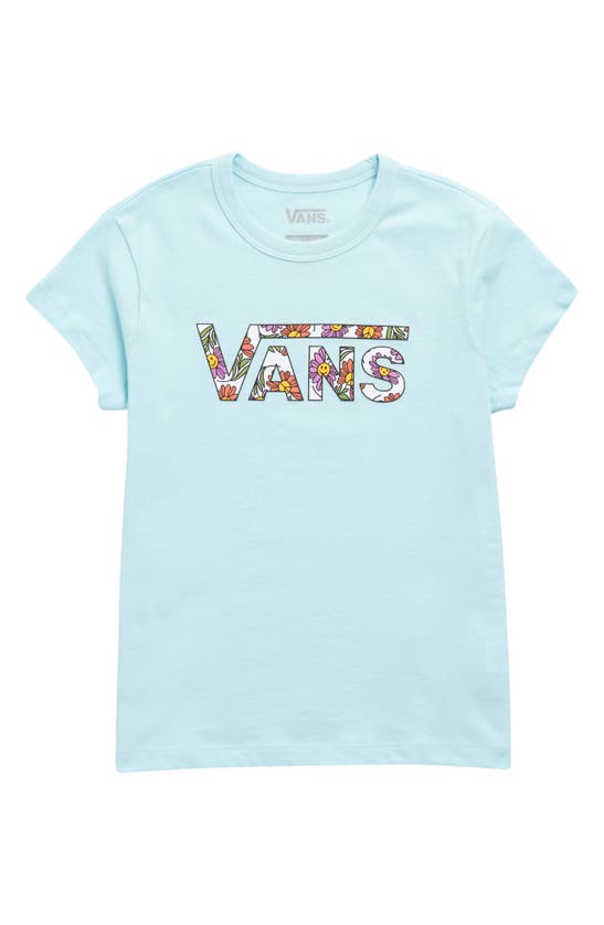 Vans Kids' G Elevated Floral Fill Graphic Tee In Blue Glow