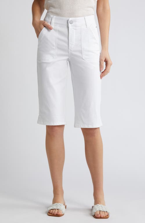 Wit & Wisdom 'Ab'Solution Denim Knee Shorts Optic White at Nordstrom,