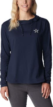 Dallas Cowboys Columbia Women's Tidal Omni-Shade Raglan Long Sleeve T-Shirt  - Navy/White