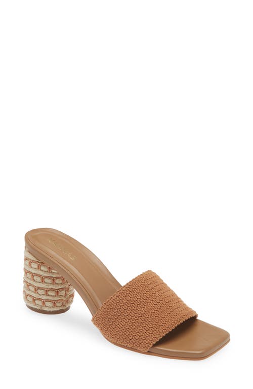 Amber Slide Sandal in Caramel