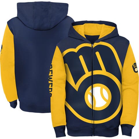 Youth Black/Gold Pittsburgh Steelers Poster Board Full-Zip Hoodie