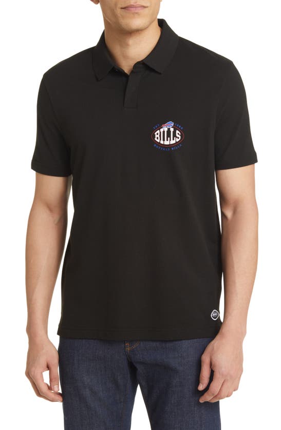 Shop Hugo Boss Boss X Nfl Cotton Polo In Buffalo Bills Black