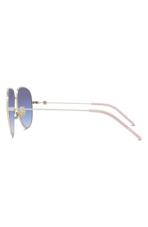 Givenchy Gv Speed Gradient Pilot Sunglasses In Gold/gradient Mirror Violet
