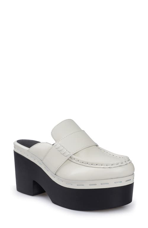 Zigi Artisan Tally Platform Mule In Cream Leather