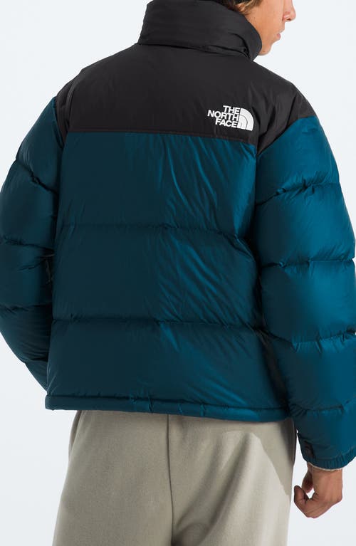 Shop The North Face 1996 Retro Nuptse 700 Fill Power Down Packable Jacket In Midnight Petrol/tnf Black