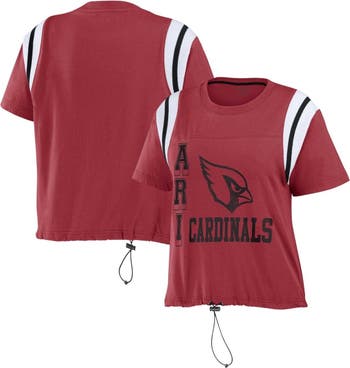 Women's Wear by Erin Andrews Cardinal Arizona Cardinals Cinched Colorblock T-Shirt Size: Small