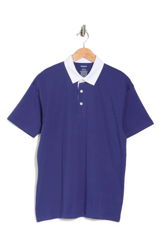 Abound Short Sleeve Rugby Polo In Blue Naval