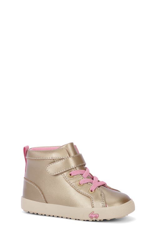 See Kai Run Hudson High Top Sneaker in Gold 