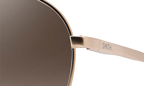 Smith Layback 60mm Polarized Aviator Sunglasses In Matte Gold/brown