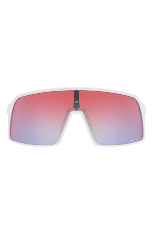 Oakley Sutro 137mm Shield Sunglasses in White/prizm Snow Sapphire at Nordstrom