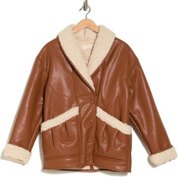 BLANKNYC Faux Shearling & Faux Leather Jacket | Nordstromrack