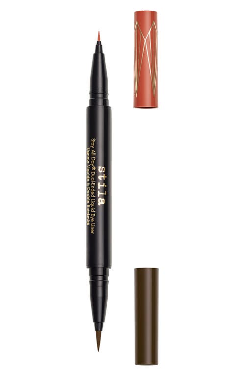 Stila Stay All Day Dual-Ended Liquid Eyeliner in Amber /Dark Brown at Nordstrom