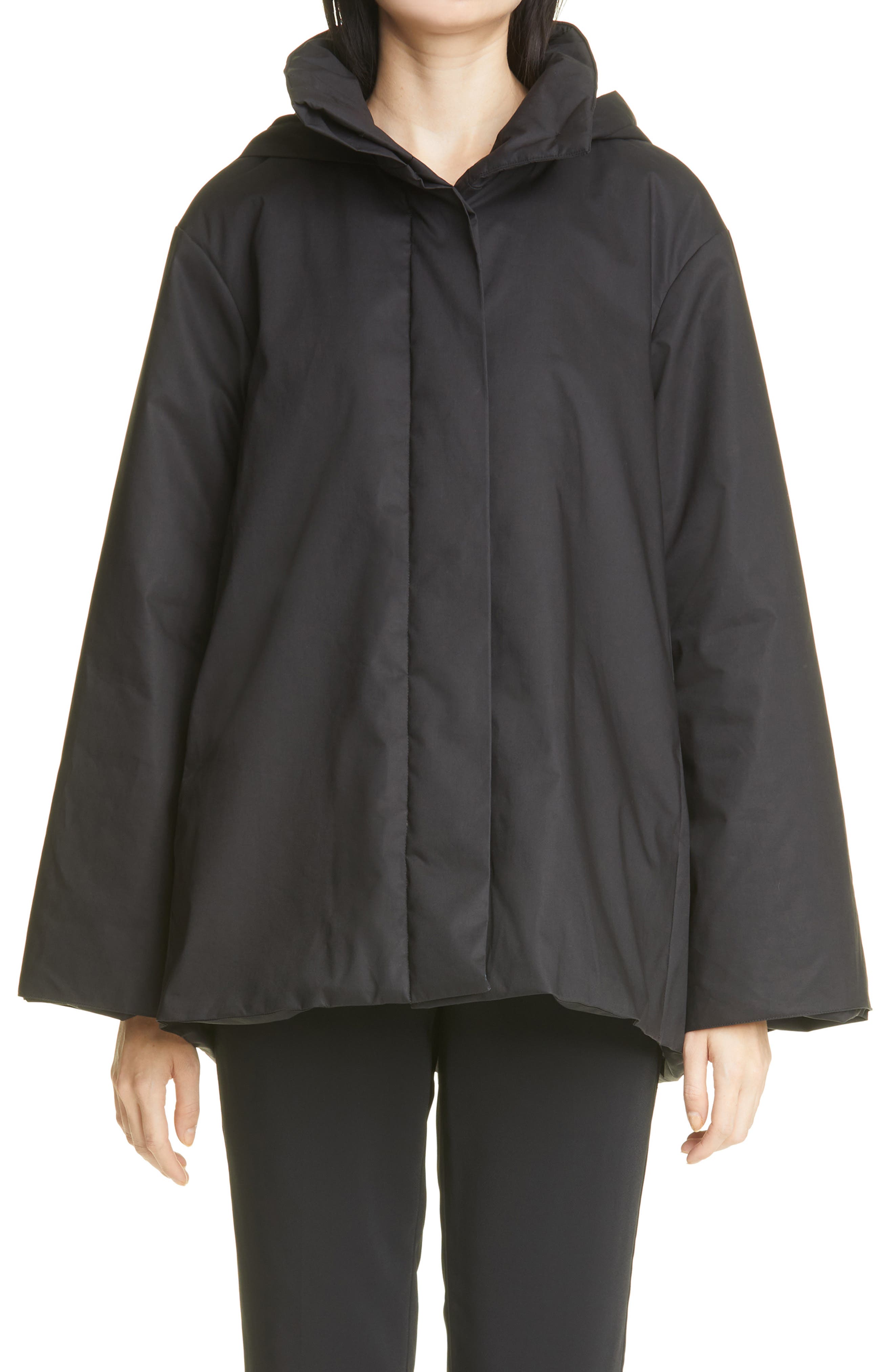 long black waterproof puffer coat