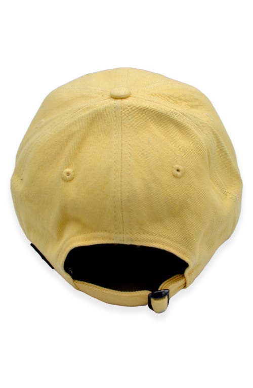 Shop A Life Well Dressed Culture Statement Baseball Cap In Yellow Denim/white