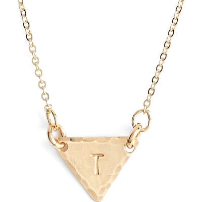 Nashelle 14K-Gold Fill Initial Triangle Necklace