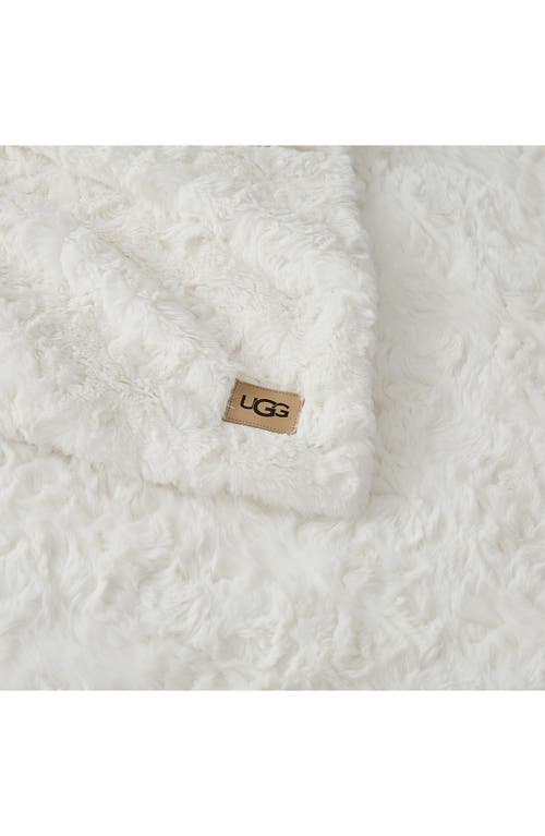 Ugg(r) Adalee Faux Fur Throw Blanket In Natural